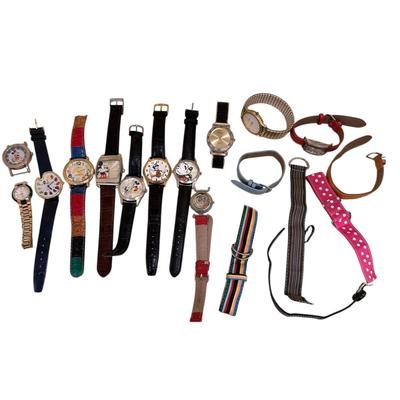 Watches and Bands Lot, Mostly Disney, Untested