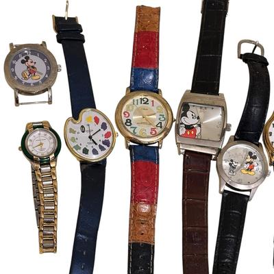 Watches and Bands Lot, Mostly Disney, Untested