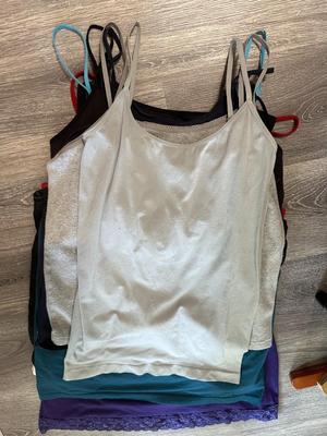 Big Stack of Knit Tank Tops Sizes Medium and Large