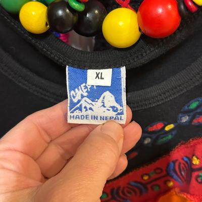 The Most Colorful Lot in the Auction! Sweater, Tank and Scarf w/ Necklaces