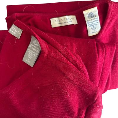 Lot of 9 Merino Wool Sweaters - Several by Lord & Taylor - Sizes Medium and Large