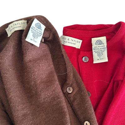 Lot of 9 Merino Wool Sweaters - Several by Lord & Taylor - Sizes Medium and Large