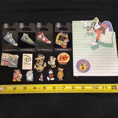 Lot of Disney Pins! and a Goofy Note Pad