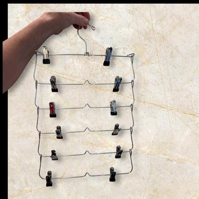 Cute Tote Bag Full of Metal Hanging Pant Hangers