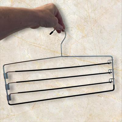 Cute Tote Bag Full of Metal Hanging Pant Hangers