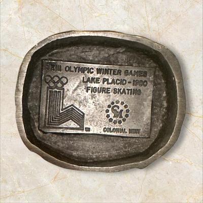 Olympic Winter Games Lake Placid Ice Skating FIgurine 1980