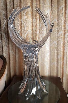 LOT 87L: Vintage Art Vannes France Crystal Table Lamp