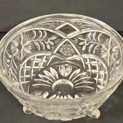 LOT 102D: Crystal Vases, Pitcher, and Footed Candy Dish with Lid