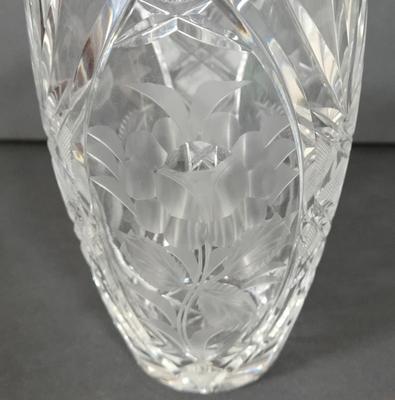 LOT 102D: Crystal Vases, Pitcher, and Footed Candy Dish with Lid