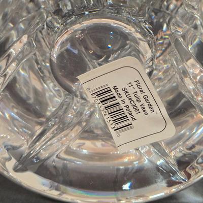 LOT 102D: Crystal Vases, Pitcher, and Footed Candy Dish with Lid