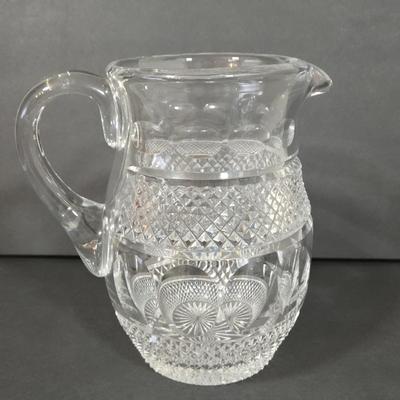 LOT 102D: Crystal Vases, Pitcher, and Footed Candy Dish with Lid