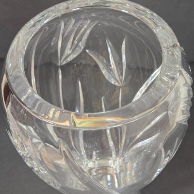 LOT 102D: Crystal Vases, Pitcher, and Footed Candy Dish with Lid