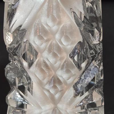 LOT 103D: Crystal Butter Dish, Nut Dish, Syrup Pitcher, Salt and Pepper Shakers, Oil and Vinegar Cruets, and Cordial Glasses