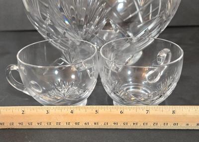 LOT 106D: Crystal Punchbowl with 6 Matching Cups