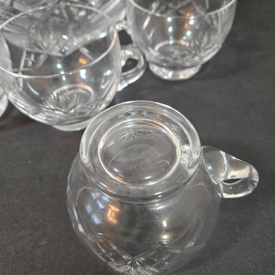 LOT 106D: Crystal Punchbowl with 6 Matching Cups