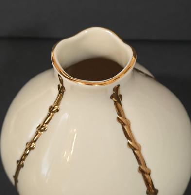 LOT 107D: Lenox Globe Vase, Dove Candy Dish, and 50th Anniversary Heart Shaped Trinket Box with Lid