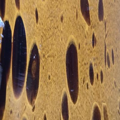 LOT 108D: Made in Italy Glass Gourd and Raku Fired Like Ceramic Vase