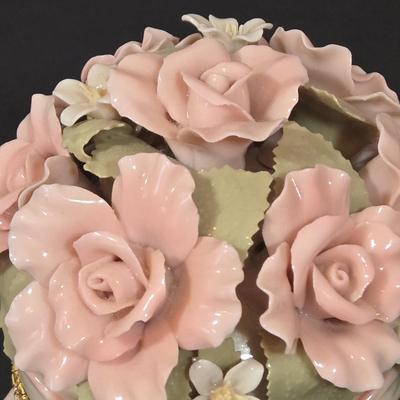 LOT 109D: Mikasa Pink Tulip Bowl, Lenox Cup and Saucer, Fitz and Floyd Trinket Box, and More