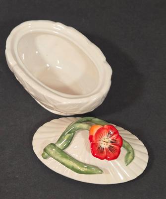 LOT 109D: Mikasa Pink Tulip Bowl, Lenox Cup and Saucer, Fitz and Floyd Trinket Box, and More