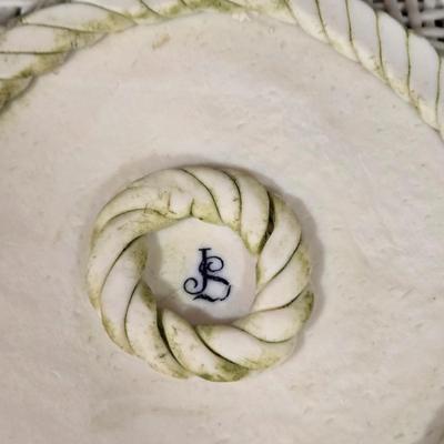 LOT 110D: Beautiful Vintage Porcelain Basket Plates