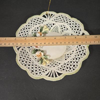 LOT 110D: Beautiful Vintage Porcelain Basket Plates