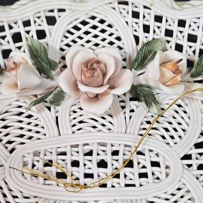 LOT 110D: Beautiful Vintage Porcelain Basket Plates