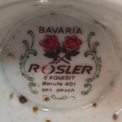 LOT 111D: Bavaria Rosler Ceramic Farm Themed Goblets