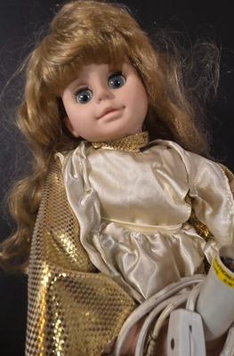LOT 113D: Animated Angel and Franklin Heirloom Dolls Angel