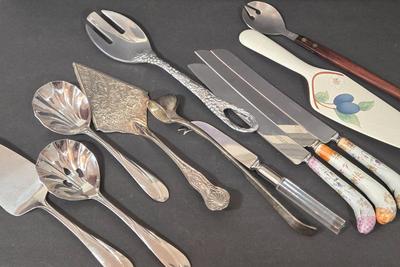 LOT 114D: Assorted Cutlery and Servings Utensils