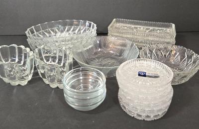 LOT 115D: Variety of Crystal Pieces Including Nut Dishes, Coasters, and More
