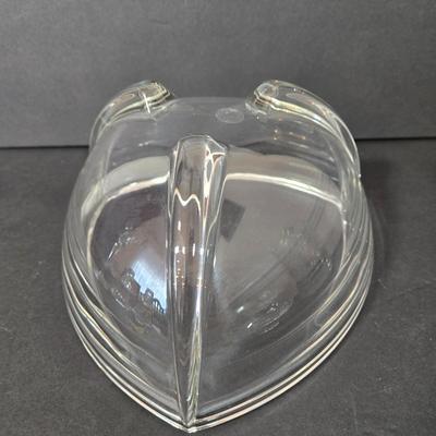 LOT 116D: Crystal Bell Shaped Taper Holders, Grape Vine Pitcher, and More