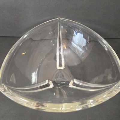 LOT 116D: Crystal Bell Shaped Taper Holders, Grape Vine Pitcher, and More