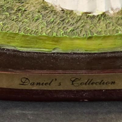 LOT 117D: Glass Vanity Box, Clown Figurine, Dolphin Figurine, and More