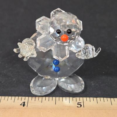 LOT 117D: Glass Vanity Box, Clown Figurine, Dolphin Figurine, and More