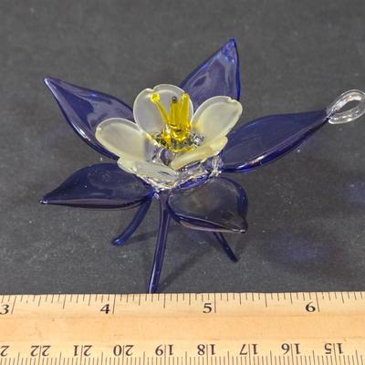 LOT 117D: Glass Vanity Box, Clown Figurine, Dolphin Figurine, and More