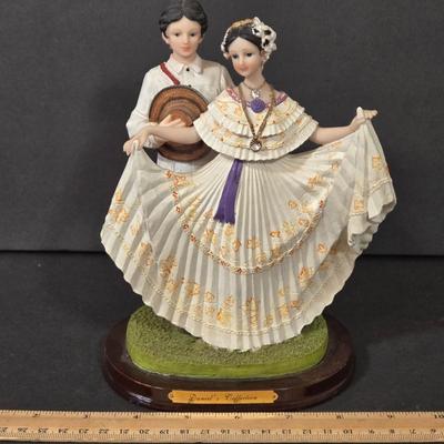 LOT 117D: Glass Vanity Box, Clown Figurine, Dolphin Figurine, and More