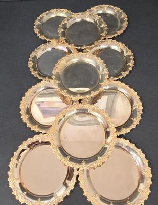 LOT 118D: Large Decorative Bowl, Metal Serving Platters, Coasters, and More