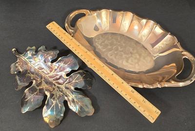 LOT 118D: Large Decorative Bowl, Metal Serving Platters, Coasters, and More