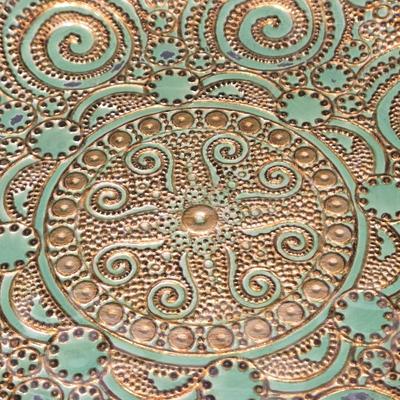 LOT 118D: Large Decorative Bowl, Metal Serving Platters, Coasters, and More