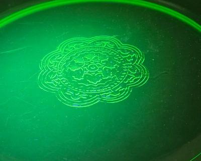 LOT 119D: Beautiful Multi-Colored Decorative Bowl, Crystal Bowl, and Uranium Glass Plate