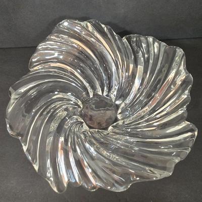 LOT 119D: Beautiful Multi-Colored Decorative Bowl, Crystal Bowl, and Uranium Glass Plate