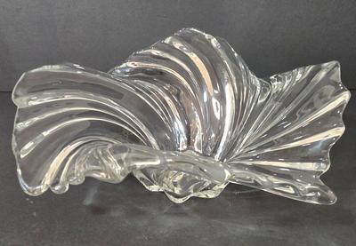 LOT 119D: Beautiful Multi-Colored Decorative Bowl, Crystal Bowl, and Uranium Glass Plate