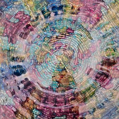 LOT 119D: Beautiful Multi-Colored Decorative Bowl, Crystal Bowl, and Uranium Glass Plate