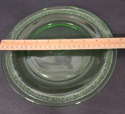 LOT 119D: Beautiful Multi-Colored Decorative Bowl, Crystal Bowl, and Uranium Glass Plate