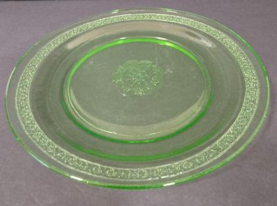 LOT 119D: Beautiful Multi-Colored Decorative Bowl, Crystal Bowl, and Uranium Glass Plate