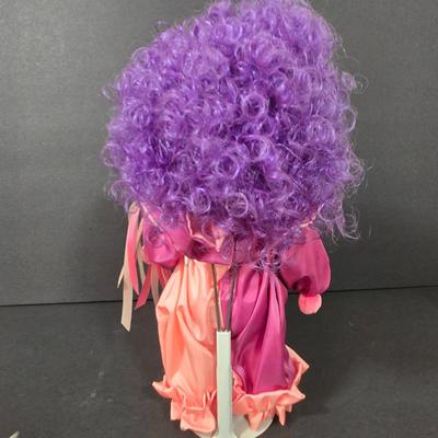 LOT 120D: Harlequin Doll, Clown Doll, and Art Deco Doll with Feathers