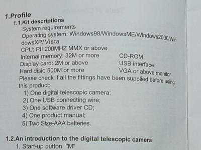 Vivitar Digital Camera Binocular Digital 30 x 25 with instruction manual