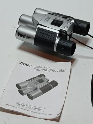 Vivitar Digital Camera Binocular Digital 30 x 25 with instruction manual