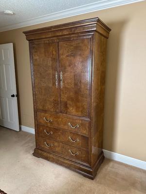 Henredon “Charles X” Burlwood Armoire