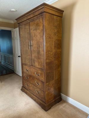 Henredon “Charles X” Burlwood Armoire